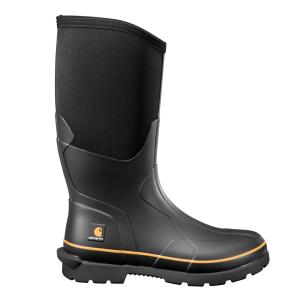 Men's Black Neoprene Upper Waterproof Vulcanized Rubber Soft Toe 15" Boot
