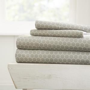 Honeycomb Pattern Geometric Microfiber Sheet Set