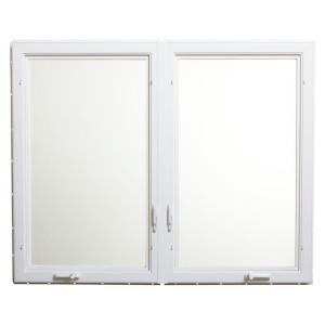 Vinyl Casement Dual Combination Window with Screen - Pre-Mulled