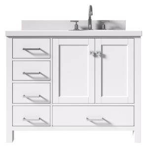 Sink On Right Side 42 Inch Vanities Bathroom Vanities Bath The Home Depot