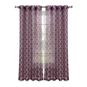 Window Elements Quatrefoil Printed Sheer Grommet Extra Wide Collection - Window Curtain