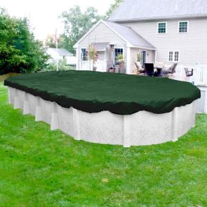 Dura-Guard Solid Oval Green Above Ground Winter Pool Cover