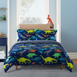 Gizmo Kids Dino 2 Piece Blue Twin Comforter Set Gk649bl01 The Home Depot