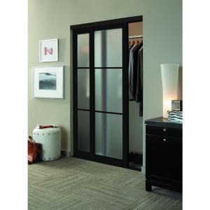 Eclipse 3 Lite Anodized Aluminum Duratuf Tempered Mystique Safety Glass Interior Sliding Door