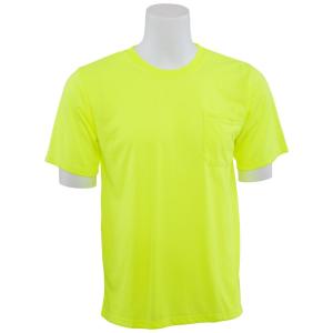 9601 Non-ANSI Short Sleeve Hi Viz Lime Unisexx Poly Jersey T-Shirt