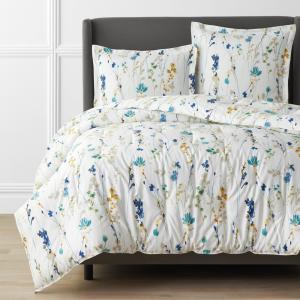 Legends Hotel Painted Wildflower Wrinkle-Free Sateen Multi-Colored Cotton Comforter
