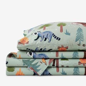 Company Kids Wilderness Camp Multicolored 200-Thread Count Organic Cotton Percale Sheet Set