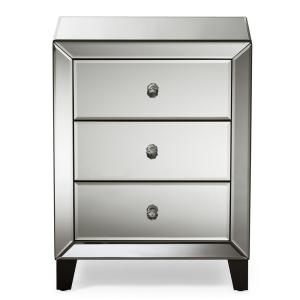 Mirrored Nightstands Bedroom Furniture The Home Depot