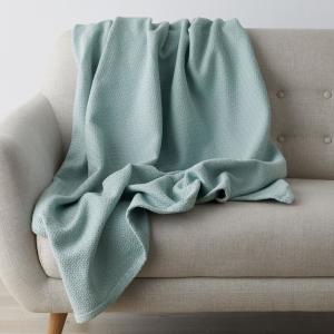 Organic Cotton Solid Woven Throw Blanket