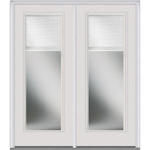 Classic Clear Low-E Glass Full Lite Prehung Right-Hand Inswing Fiberglass Smooth RLB Patio Door