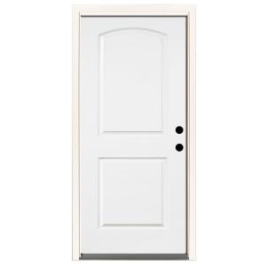 Element Series 2-Panel Arch Primed Steel Prehung Front Door