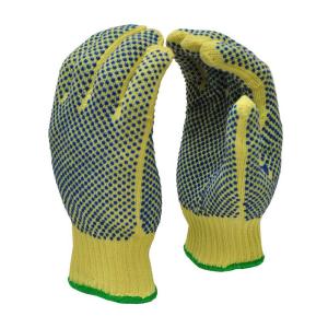 Cut Resistant 100% Kevlar Gloves with PVC Dots on Both Sides (1-Pair)