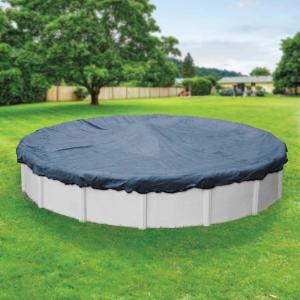 Extreme-Mesh Round Blue Winter Pool Cover
