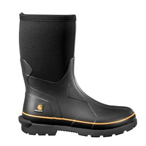 Men's Black Neoprene Upper Waterproof Vulcanized Rubber Soft Toe 10" Boot