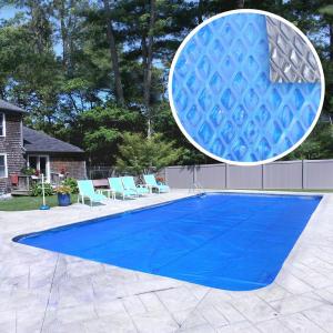 Premium 10-Year Rectangular Blue Solar Cover Pool Blanket