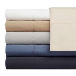 Organic Washed Solid 300-Thread Count Cotton Sheet Set