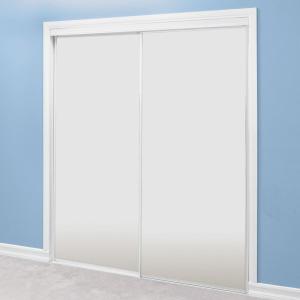 Aspen Steel Frame Prefinished White hardboard Interior Sliding Door