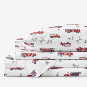 Company Kids™ Fireman's Best Friend Multicolored Graphic 200-Thread Count Organic Cotton Percale Sheet Set