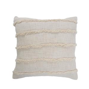 Over Tufted 20 in. x 20 in. Solid Throw Pillow