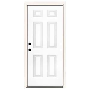 Element Series 6-Panel Primed Steel Prehung Front Door