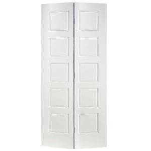 Riverside Smooth 10-Panel Hollow-Core Primed Composite Interior Closet Bi-fold Door