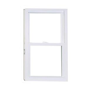 50 Series Low-E Argon SC Glass Double Hung White Vinyl Replacement Window, Screen Incl