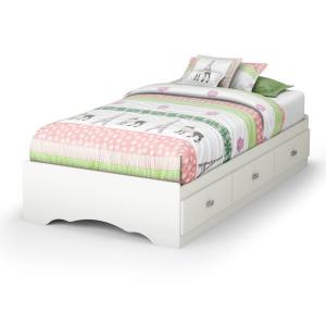 child's twin bed with drawers