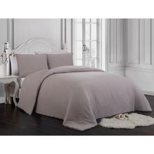 Gweneth 3 pc Enzyme Washed Solid Comforter Set