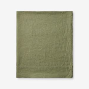 Legends Hotel Moss Relaxed Linen Flat Sheet
