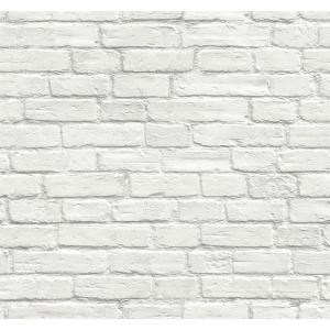 White Brick Wallpaper Home Decor The Home Depot - brick texture grey roblox