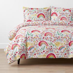 Company Kids Rainbow Organic Cotton Percale Duvet Cover Set