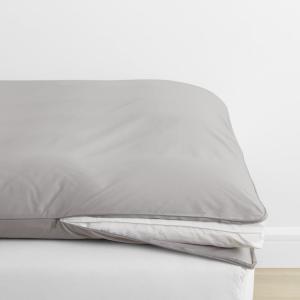 Company Cotton Percale Gray Smoke Featherbed Cover