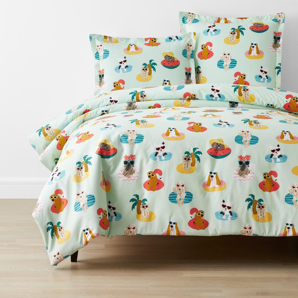 Company Cotton Playful Dogs Cotton Percale Duvet Cover