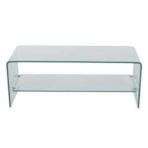 clear glass and chrome tv stand