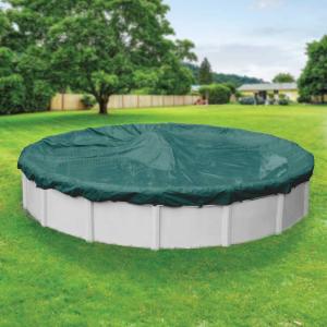 Supreme Plus Round Teal Solid Above Ground Winter Pool Cover