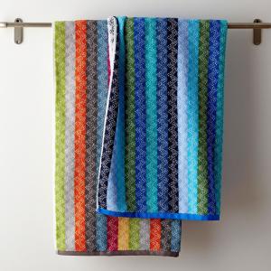 teal striped towels