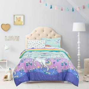 Magical Unicorn Multi color Bed in a Bag with Reversible Comforter