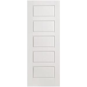 Riverside Smooth 5-Panel Equal Hollow Core Primed Composite Interior Door Slab