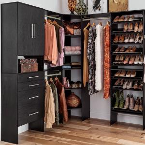 Black - Wood Closet Systems - Closet Systems - The Home Depot