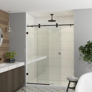 Model 7800 - 44 to 48 in. X 76 in. Frameless Clear Duratuf Heavy Tempered Safety Glass Sliding Shower Door