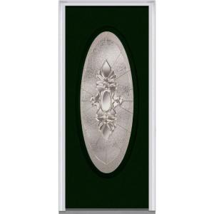 Heirloom Master Decorative Glass Full Oval Lite Painted Majestic Steel Prehung Front Door