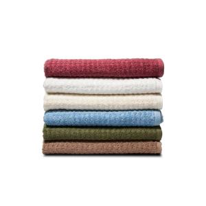 Textured 6-Piece 100% Combed Cotton Bath Towel Set