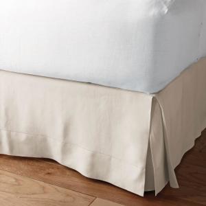 Solid Washed 18 in. Linen Bed Skirt