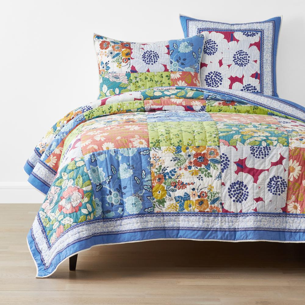Summer Garden Patchwork Cotton Quilt