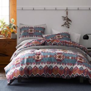 The Company Store Mesa Multicolored Geometric Flannel King Duvet