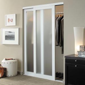 Eclipse 1 Lite Anodized Aluminum Duratuf Tempered Mystique Safety Glass Interior Sliding Door