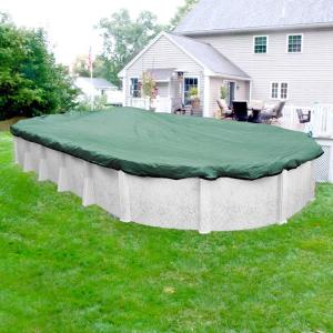 Extreme-Mesh XL Oval Teal Mesh Above Ground Winter Pool Cover