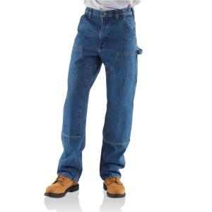 denim work trousers with knee pads