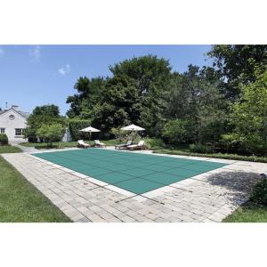 Rectangle Green Mesh In Ground Safety Pool Cover