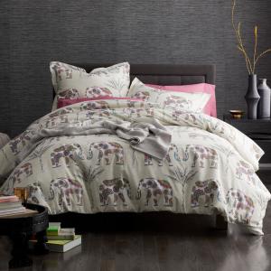 The Company Store Palace Elephant Multicolored Cotton Percale Twin